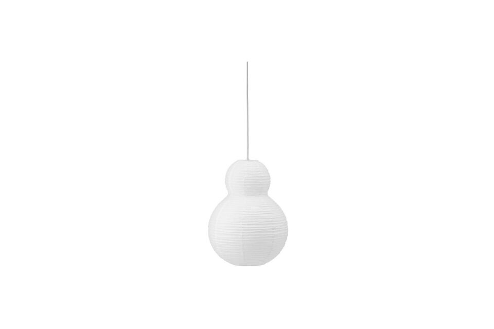 Suspension en papier blanc Bubble Puff, simple et tout en rondeur