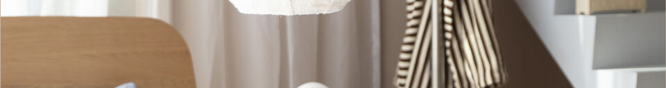 Mise en avant matière Suspension L en textile crème Cocoon
