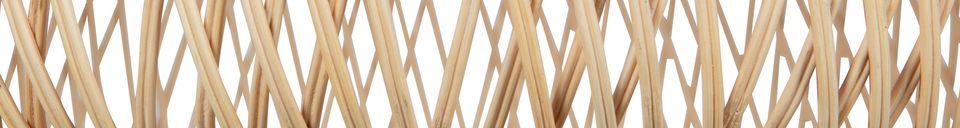 Mise en avant matière Suspension lampe en bambou beige Moza
