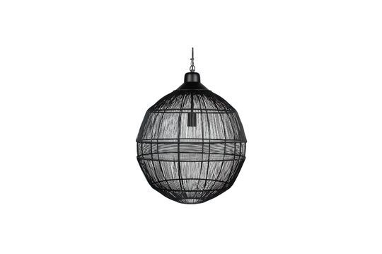 Suspension lampe en métal noir Enes