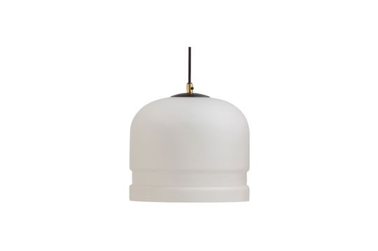 Suspension lampe en verre blanc cassé Micah