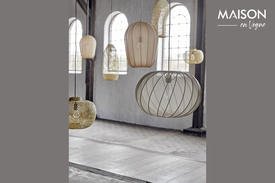 Suspension Ø42x50 cm en polyester naturel Naluna - 3
