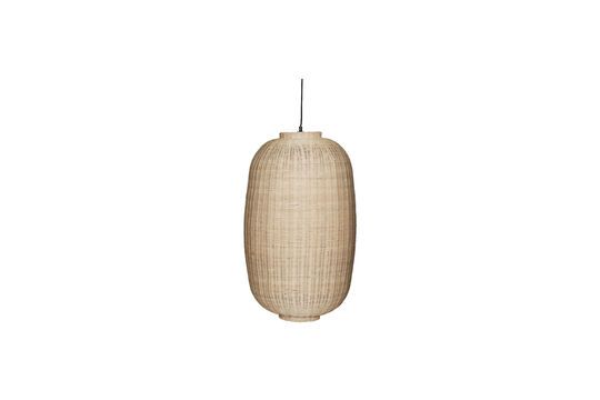 Suspension ovale en rotin noir Chand