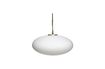 Miniature Suspension ovale en verre blanc Muse 1