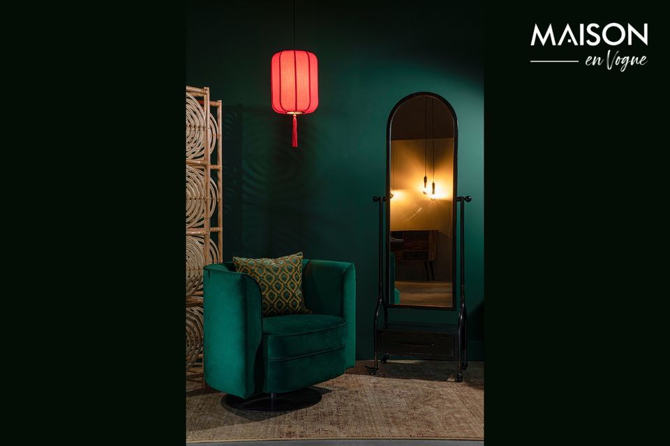Suspension lumineuse en forme de lanterne chinoise