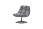 Miniature Swivel armchair 81x73x84 cm light grey chenille Elvi Clipped