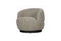 Miniature Swivel Armchair Bouclé Natural Woolly Clipped