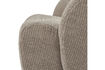 Miniature Swivel armchair dark sand rib fabric Mojo 5
