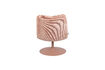 Miniature Swivel armchair in pink fabric Bubba 8