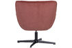 Miniature Swivel armchair matt velvet brown/red WIBO 5