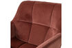 Miniature Swivel armchair matt velvet brown/red WIBO 6