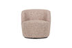 Miniature Swivel Armchair Natural Melange Fabric SERRA 3