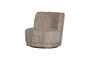 Miniature Swivel armchair velvet sand Atty Clipped