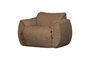Miniature Swivel Armchair Woven Chenille Brown BAGGY Clipped