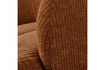 Miniature Swivel Armchair Woven Rib Fabric Rust Brown Mojo 6