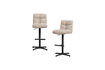 Miniature Swivel bar stool bouclé sand VINNY 4