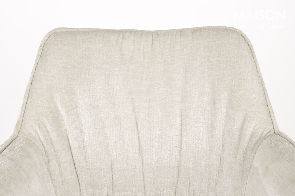Swivel dining chair beige Kodak - 7