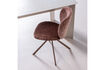 Miniature Swivel dining chair brown chenille Femke 2