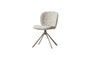 Miniature Swivel dining chair natural bouclé Femke Clipped