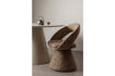 Miniature Swivel dining chair sand melange woven fabric Winter 2