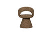 Miniature Swivel dining chair sand melange woven fabric Winter 5