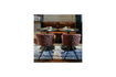 Miniature Swivel dining chair woven fabric Chestnut Brown Fenne 4
