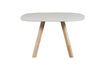 Miniature Table 130x130 en frêne avec pied carré blanc cassé Tablo 4