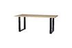 Miniature Table 160x90 en chêne massif beige avec pieds en forme de U Tablo 2