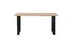 Miniature Table 160x90 en chêne massif beige avec pieds en forme de U Tablo 1