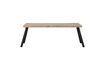 Miniature Table 180x90 en bois de manguier beige avec pieds carré herringbone Tablo 6