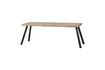 Miniature Table 180x90 en bois de manguier beige avec pieds carré herringbone Tablo 7