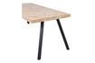 Miniature Table 180x90 en bois de manguier beige avec pieds carré herringbone Tablo 9