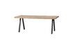 Miniature Table 180x90 en bois de manguier beige avec pieds carré Tablo 4