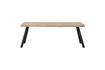 Miniature Table 180x90 en bois de manguier beige avec pieds carré Tablo 5