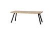 Miniature Table 180x90 en bois de manguier beige avec pieds carré Tablo 6