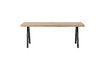 Miniature Table 180x90 en bois de manguier beige avec pieds carré Tablo 1