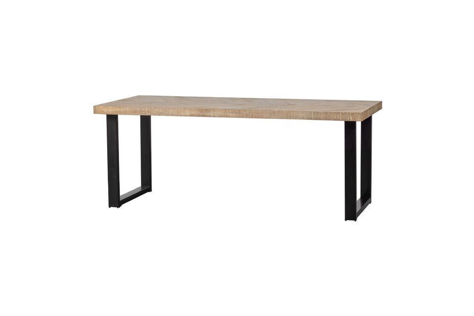 Le plateau de table incurvé et épais offre une surface solide pour tous vos repas et peut