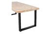 Miniature Table 180x90 en bois de manguier beige avec pieds en forme de U herringbone Tablo 6