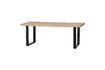 Miniature Table 180x90 en bois de manguier beige avec pieds en forme de U Tablo 3