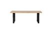 Miniature Table 180x90 en bois de manguier beige avec pieds en forme de U Tablo 1