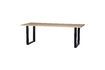 Miniature Table 199x90 en chêne massif beige avec pieds en forme de U Tablo 4