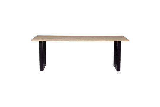 Table 199x90 en chêne massif beige avec pieds en forme de U Tablo Détouré