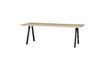 Miniature Table 199x90 en chêne massif beige pied carré Tablo 4