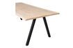 Miniature Table 199x90 en chêne massif beige pied carré Tablo 7