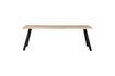 Miniature Table 199x90 en chêne massif beige pied carré Tablo 5