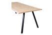 Miniature Table 199x90 en chêne massif beige pied carré Tablo 8