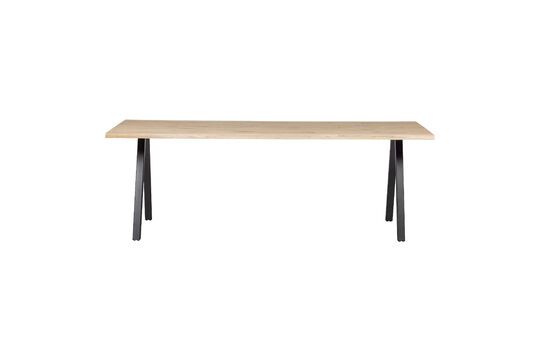 Table 199x90 en chêne massif beige pied carré Tablo Détouré