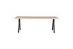 Miniature Table 199x90 en chêne massif beige pied carré Tablo 1