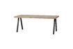 Miniature Table 200x90 en bois de manguier herringbone avec pieds carré Tablo 4