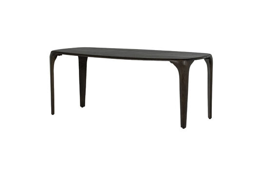 Table à manger 190x95 cm bois de manguier marron foncé Fiore
